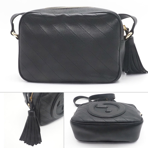 Gucci Blondie Shoulder Bag Leather Black - Picture 3 of 4